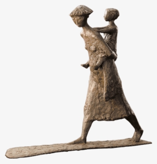 Bronzefigur Huckepack Von Manfred Welzel - Sculptures Manfred Welzel