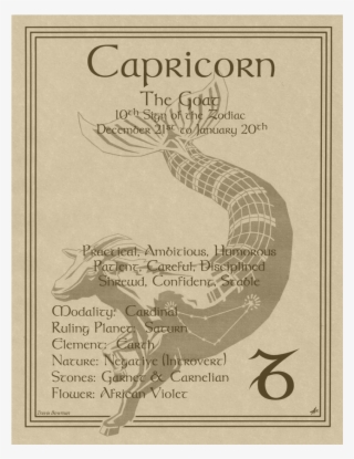 Capricorn Zodiac Poster