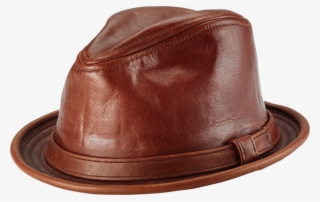 Vintage Leather Fedora - Vintage Style Leather Hat