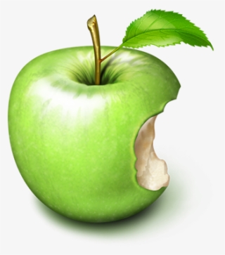Bitten Green Apple - Apple Icon