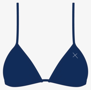 Laguna Blue Bikini Top Ii - Bathing Suit With X