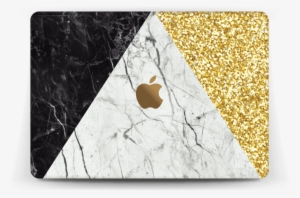A Mix Of Marbles And Gold Glitter Printed On A Fabulous - Gold Marble Macbook Pro Skin