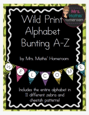 Wild Animal Print Alphabet Bunting - Alphabet
