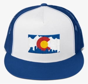 Denver Colorado Flag Trucker Snapback Cap - Usa Cap Transparent Png