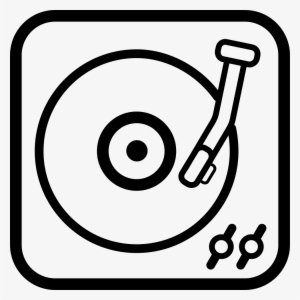 Long Record Player Vintage Tool Outline Svg Png Icon - Record Player Icon Transparent