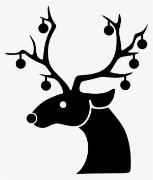 Christmas Reindeer Black Jpg Royalty Free Stock - Reindeer Clipart