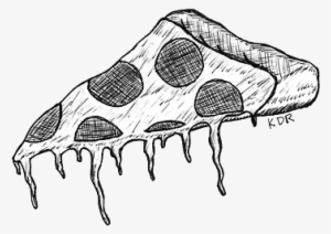 Image - Transparent Pizza Black And White
