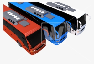 Colorful Buses Top View - Bus Top Png
