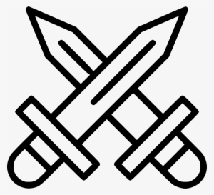 Swords Crossed - - Vector Barbell
