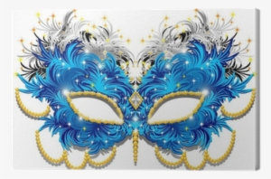 Maschera Carnevale Di Piume Feathers Carnival Mask - Vector