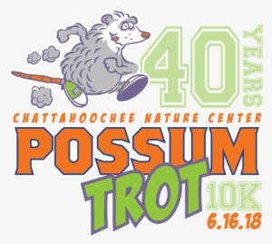 40th Annual Possum Trot 10k - 45 Year Birthday Designs Shower Curtain