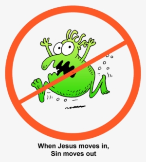 Germ Looking Cartoon Running Away - No Germs Clipart
