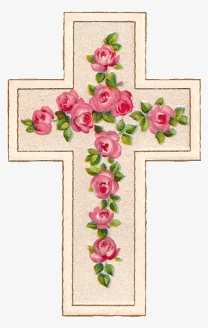 Free Digital Easter Graphics Of Cross With Pink Clipart - Vintage Cross Png