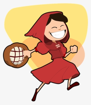 Red Riding Hood Clipart Happy Person - Cartoon Red Riding Hood