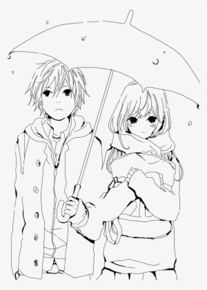 Boy And Girl Love Drawing At Getdrawings - Anime Couple Colouring Pages