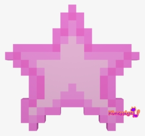 3d Art Pink Star - 8 Bit Star Transparent