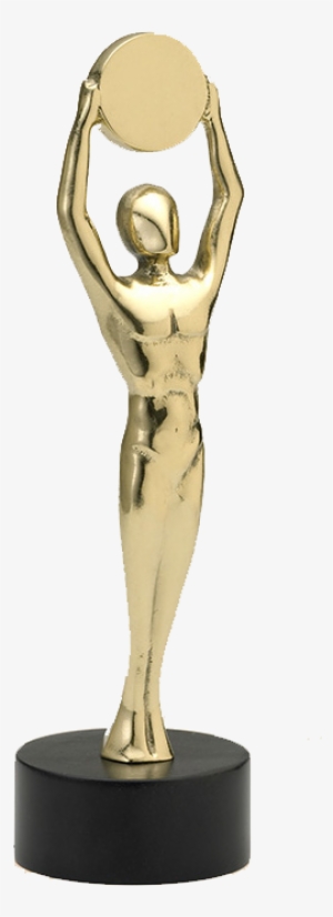 Trophée Oscar En Bronze Jaune Massif Finition Polie - Figurine