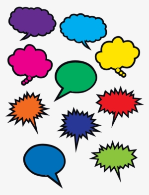 Tcr2145 Colorful Speech/thought Bubbles Accents Image - Teacher Created Resources Accents