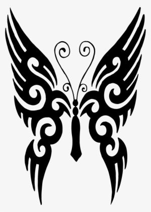 Butterfly Tattoo Designs Png Transparent Free Images - Tatuajes Tribales De Mariposas