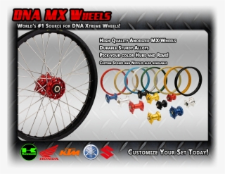 Dna Xtreme Mx Wheels For Honda, Yamaha, Kawasaki, Suzuki, - Dna Mx Wheels Logo