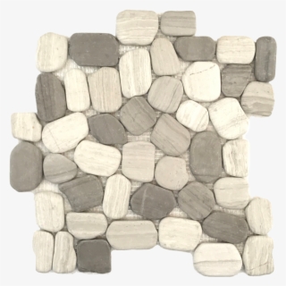 Flat Matt Tumbled Haisa Dk Pebbles - Mosaic