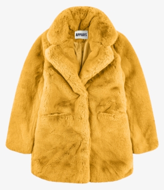 Sophie Mustard Faux Fur Coat - Coat