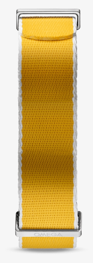 Polyamide Yellow Strap, White‑bordered - Omega Speedmaster Moonwatch