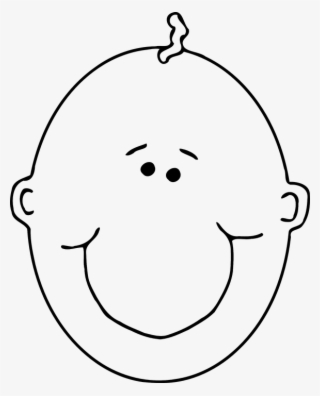 Baby Bald Head Smiling Happy Fragile Infant - Bald Face Clipart