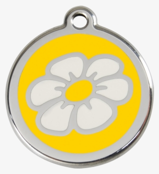 Product Codes - Red Dingo Daisy Pet Id Tag - Yellow