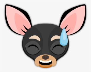 Black Tan Chihuahua Emoji Stickers For Imessage - Dog