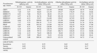 Activity Of Various Enzymes In Rhizosphere Soil Of