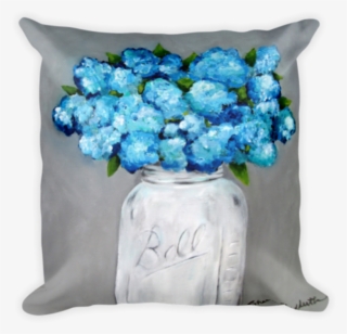 Blue Hydrangeas In Jar