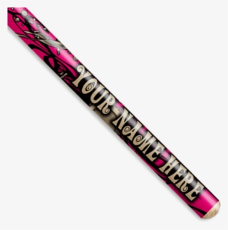 Neon Pink And Silver Splat Swirl Personalized Drumsticks
