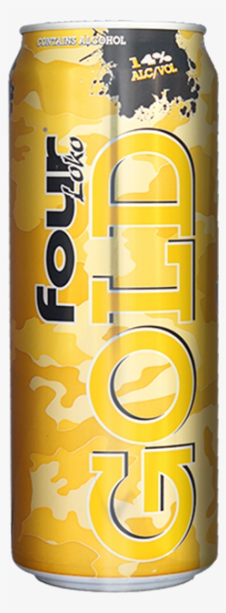 一罐装美国原装进口four Loko四洛克金柑橘鸡尾酒派对果味酒 - Four Loko Gold Malt Beverage - 23.5 Fl Oz