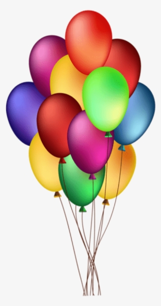 Bunch Of Colorful Balloons Png - Happy Birthday Balloon Png