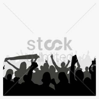 Concert Crowd Png - Cheering Crowd Clipart Black