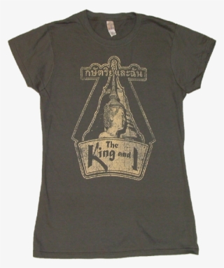 King And I Ladies Charcoal Tee- Customizable