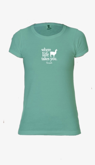 Wlty Llama "llamaste" Ladies Short Sleeve