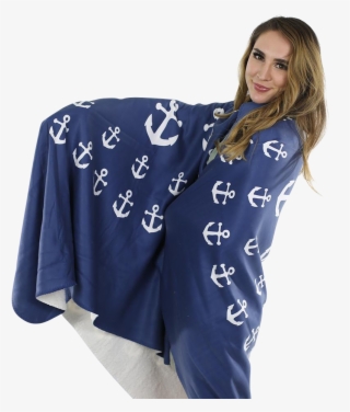Anchor Pinwheel Fleece Blanket - Blanket