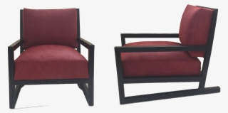Burgundy Modern Chair - Club Chair