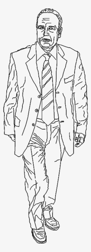 Man Walking 3d View - Sketch