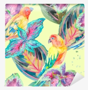 Watercolor Parrots - Capa Para Almofada 45x45cm Stm Home Araras