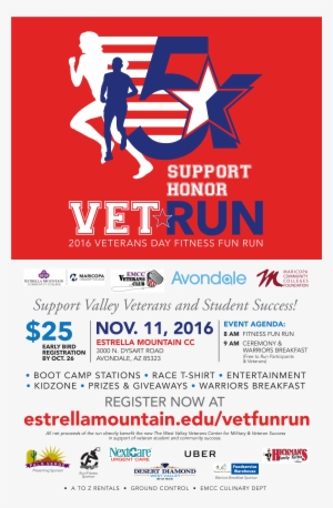 Emcc Cohosts Veterans Day Celebration And Fitness Fun - Veterans Day Race Flyer