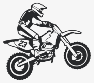 Clip Free Library Wall Decal Stickersstickers - Dirt Bike Rider Svg