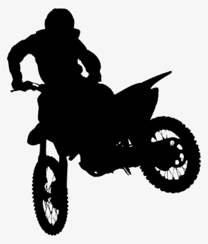Dirt Bike Silhouette At - Motocross Silhouette