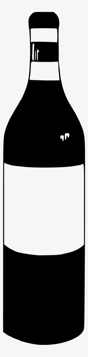 Bottle Black And White Png - Wine Bottle Image Clipart