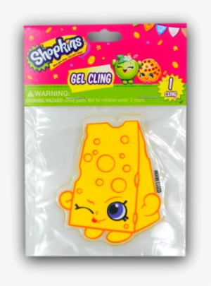 Shopkins Stick-on Gel Cling Wall Decals - Shopkins Stick-on Gel Cling Wall Decals - Cheese -