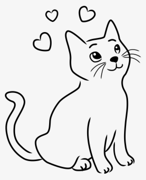 Drawn Feline Transparent - Cats Picture Drawings