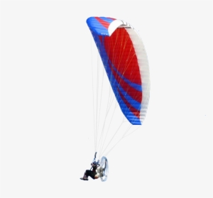skydiver cutout blue red parachute by me - paragliding cutout