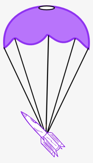 Parachute Clipart Transparent - Cartoon Rocket With Parachute